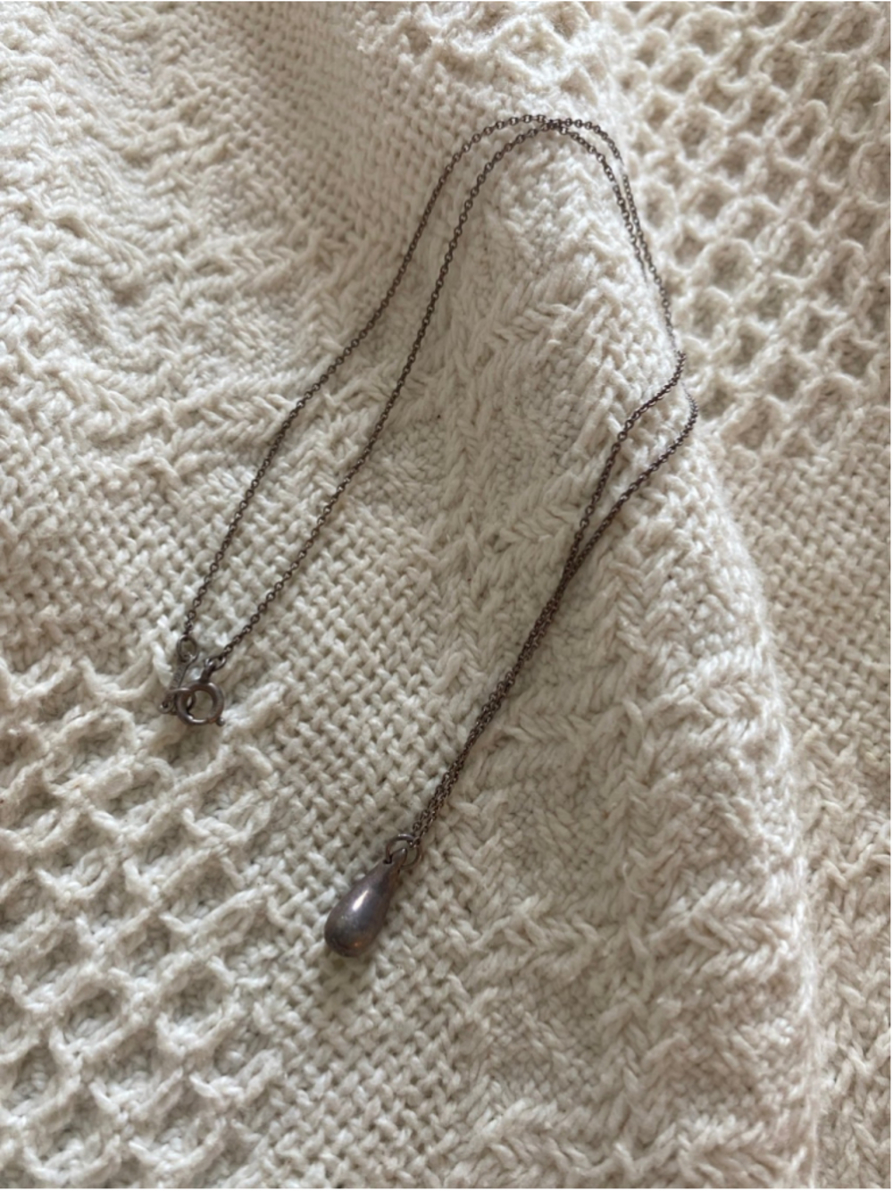 Tiffany & Co. Elsa Peretti Teardrop Necklace – Sterling Silver Pendant